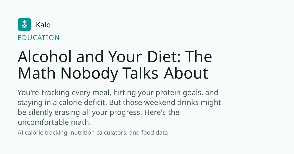 Alcohol and Your Diet: The Math Nobody Talks About - Kalo Blog