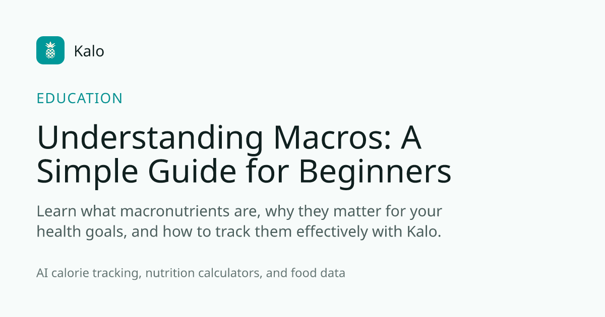 Understanding Macros: A Simple Guide for Beginners - Kalo Blog