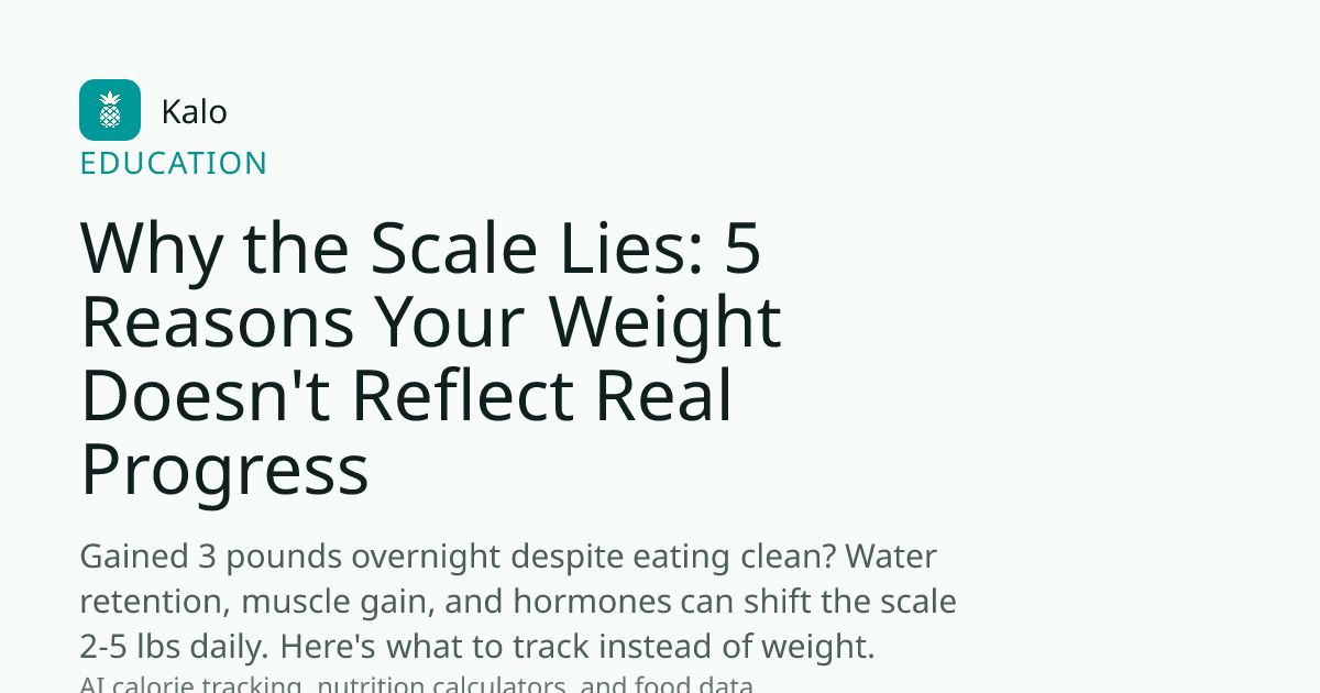 Why the Scale Lies: 5 Reasons Your Weight Doesn't Reflect Real Progress ...